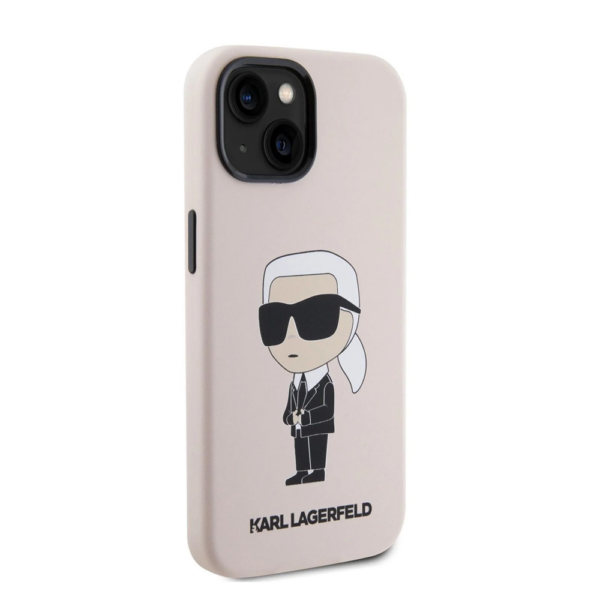 Torbica Karl Lagerfeld Hc Silicone NFT Ikonik za iPhone 15 6.1 roze (KLHCP15SSNIKBCP)