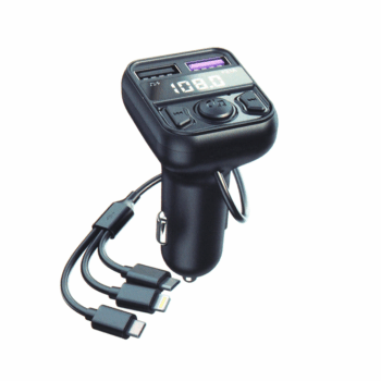 FM transmiter CS10, Micro USB, Lightning, PD, QC 3.0 Bluetooth 5.0, handsfree crni