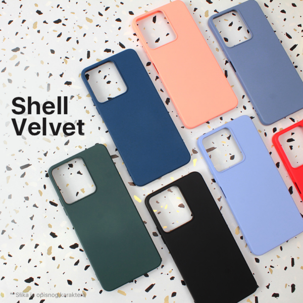 Torbica Shell Velvet za Xiaomi Redmi 13C crna