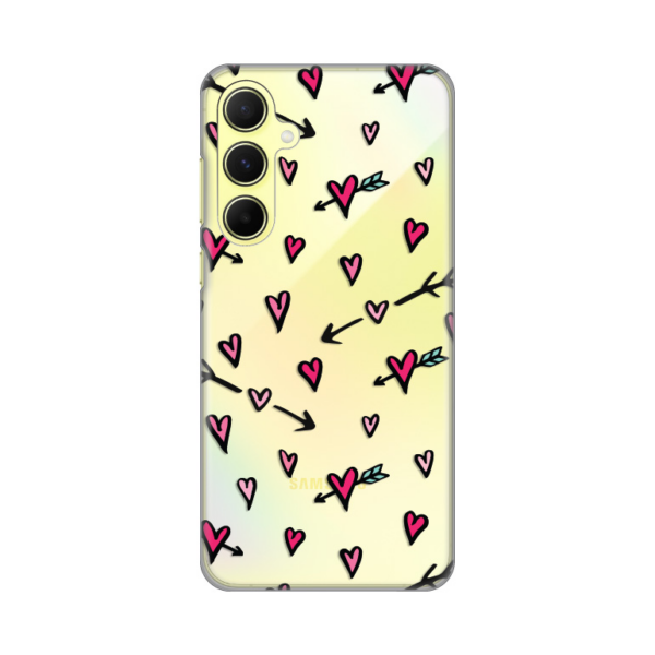 Torbica Silikonska Print Skin za Samsung A556B Galaxy A55 5G Heart Pattern