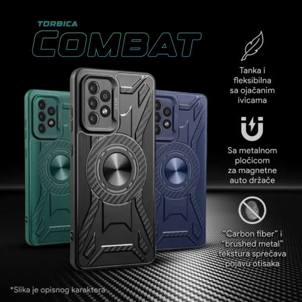 Torbica Combat za Samsung A556B Galaxy A55 5G zelena