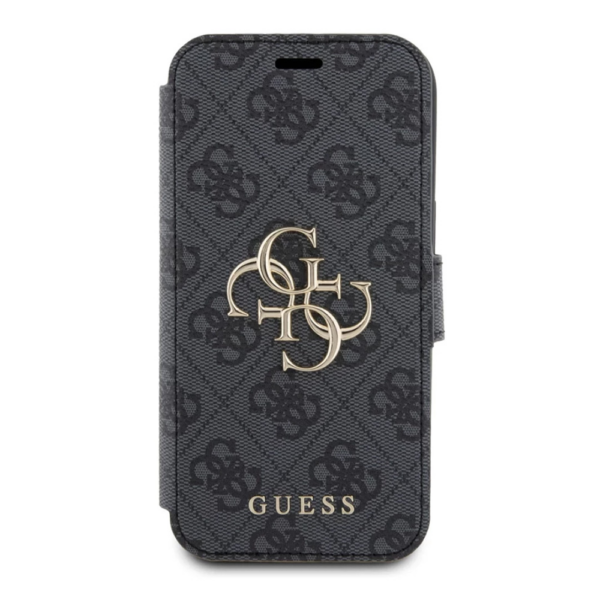 Torbica Guess Bk Pu leather 4G Metal Logo za iPhone 15 6.1 siva (GUBKP15S4GMGGR)