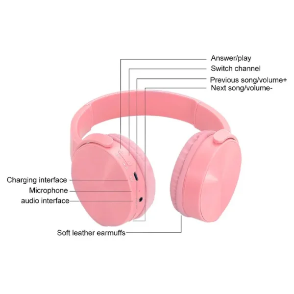 Bluetooth slusalice Sodo MZ-650 roze