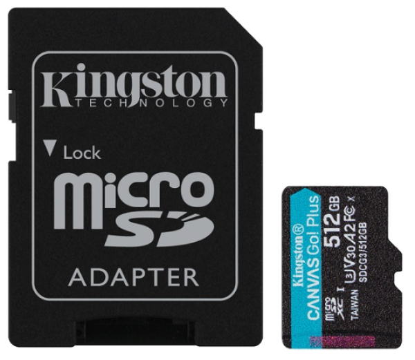 120620246668f5720f98d.png Micro SDXC Kingston 512GB SDCG3/512GB, sa adapterom - Slika 1