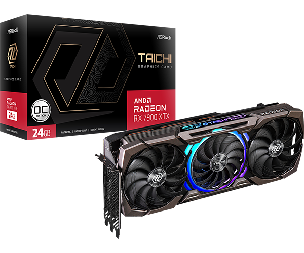 120620246668f7cc9ecd1.png SVGA Asrock Radeon RX7900 XTX Taichi 24GB OC GDDR6 384bit, RX7900XTX TC 24GO - Slika 1