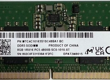 RAM SODIMM DDR5 8GB 4800MHz Micron MTC4C10163S1SC48BA Bulk
