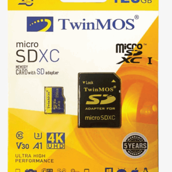 MicroSDXC TwinMOS 128GB TM128MSDXC10V30U3, UHS-3, V30