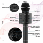 Bluetooth mikrofon crni - Slika 2