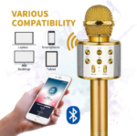 Bluetooth mikrofon zlatni - Slika 3