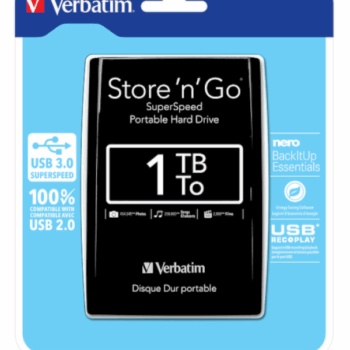 HDD E2.5" Verbatim 1TB USB 3.0 Store'n'Go 53023, Black