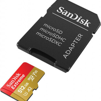 MicroSDXC SanDisk 512GB Extreme, SDSQXAV-512G-GN6MA + adapter