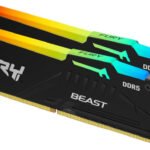 RAM DIMM DDR5 16GB (2x8GB) 5600MHz Kingston FURY Beast RGB KF556C40BBAK2-16