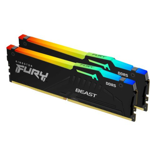 3009202466faa6b94b18c.jpeg RAM DDR5 32GB (2x16GB) 6000MHz Kingston Fury Beast RGB KF560C36BBEAK2-32 - Slika 1