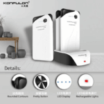 Dock station + 3x back up baterije KONFULON PS01 10000 mAh bele - Slika 4