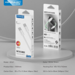 Data kabl KONFULON DC61 PD 60W Super Fast Charge za iPhone 15 Type C na Type C beli 1m - Slika 4