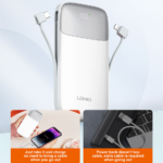 Back up baterija LDNIO PQ19 10000mAh, bela - Slika 4