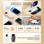 Back up baterija REMAX Rellaen series RPP-657 2.4A 10000mAh bela - Slika 3