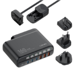 Kucni punjac sa adapterima LDNIO A6140C GaN PPS 3xQC3.0 (30W), 3xPD3.0 (100W), 140W Max, a Type C na Type C kablom crni - Slika 3