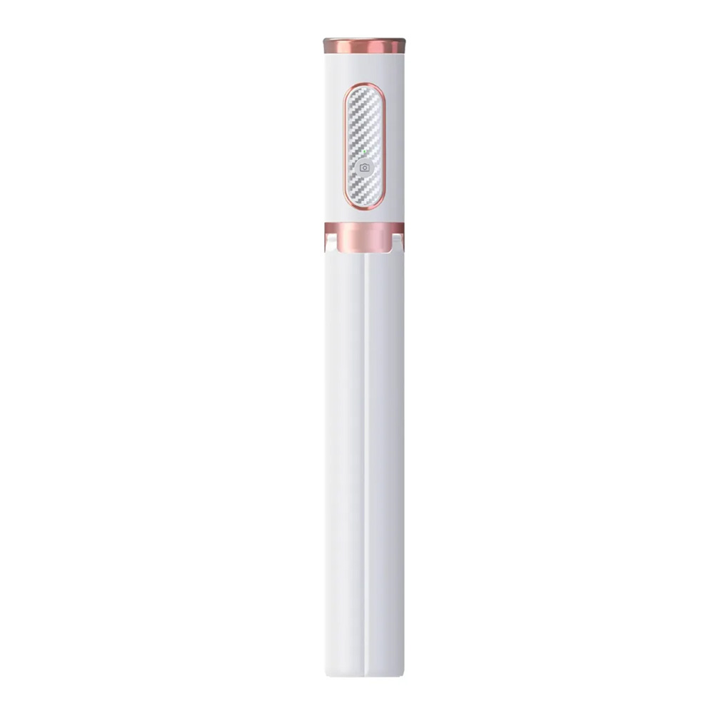 13102024670bcf542c735.png Selfie stick M18 mini + tripod beli/roze - Slika 1