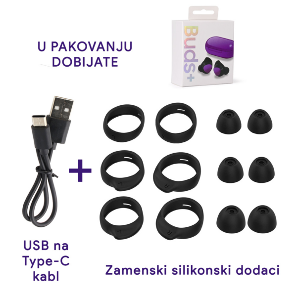 Bluetooth slusalice Airpods buds 175 ljubicaste