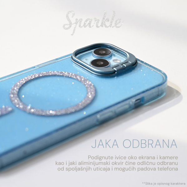 Torbica Magsafe Sparkle za iPhone 13 Pro Max 6.7 crna