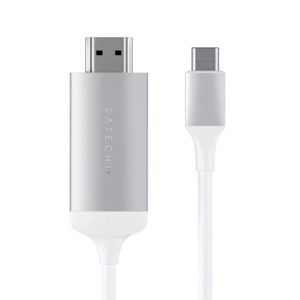 SATECHI ALUMINUM TYPE-C TO HDMI CABLE ADAPTER 4K 60HZ 1,8m - Silver