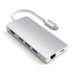 Satechi TYPE-C Multi-Port Adapter 4K Ethernet v2 - Silver