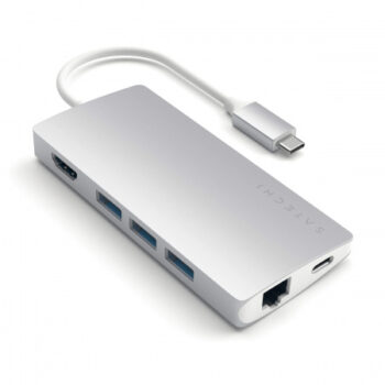 Satechi TYPE-C Multi-Port Adapter 4K Ethernet v2 - Silver