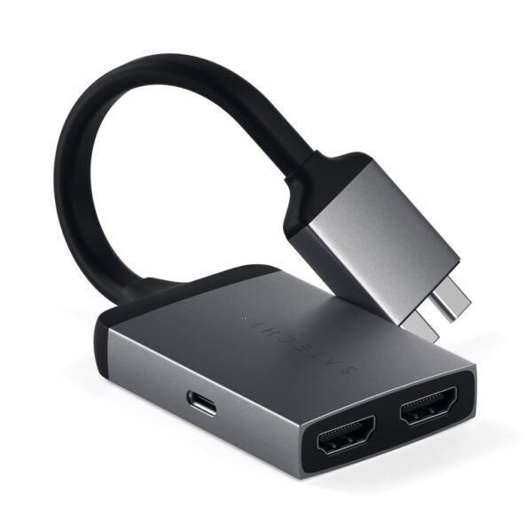 SATECHI Type-C Dual HDMI Adapter Space Gray