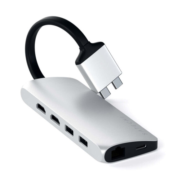 Satechi TYPE-C Dual Multimedia Adapter - Silver