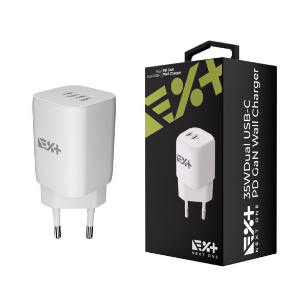 NEXT ONE 35W DUAL USB-C GAN WALL CHARGER