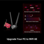 LAN MK PCI-E TP-Link Archer TXE72E WiFi 6 AX5400 dual band 2xExterna antena - Image 5