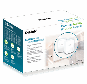 LAN Powerline Adapter D-Link DHP-601AV AV2 1000 KIT