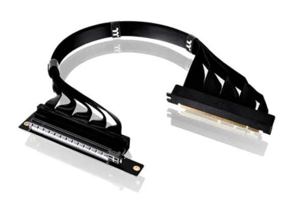 16122024675f8e587b04b.png Riser Thermaltake PCI-E4.0 Dual 90 Degree 400mm/90Adapter/Black/AC-077-CO1OTN-C - Slika 1