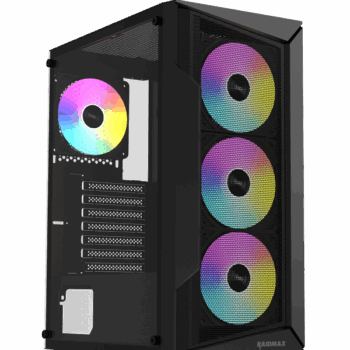 Kuciste Raidmax Vector 158 Black 3x RGB fan/Window/V158TBS