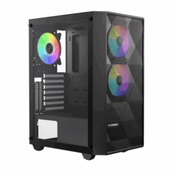 Kuciste Raidmax Meshian X902 S, 3x RGB fan/Crni/Window/X902TBS