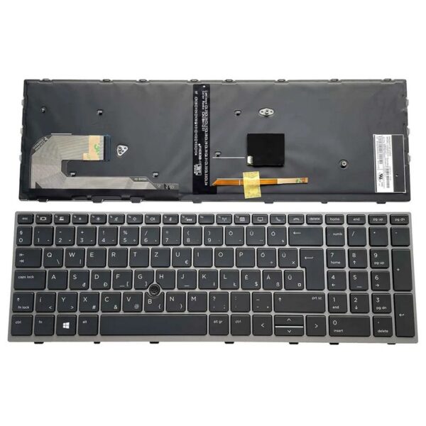 Tastatura za laptop HP EliteBook 755 G5 850 G5 850 G6 mali enter sa backlightom i gumbom