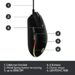 Miš USB Logitech G102 Lightsync crni 910-005823 - Slika 3