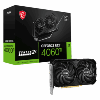 SVGA MSI Geforce RTX 4060-Ti Ventus 2X Black 8GB OC
