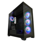 Kuciste LC Power LC-715B-ON "Seamless_X" Midi-ATX Case, black, 4x120mm ARGB