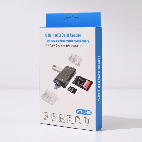 Univerzalni čitač kartica sa USB i Type-C konektorom 6u1