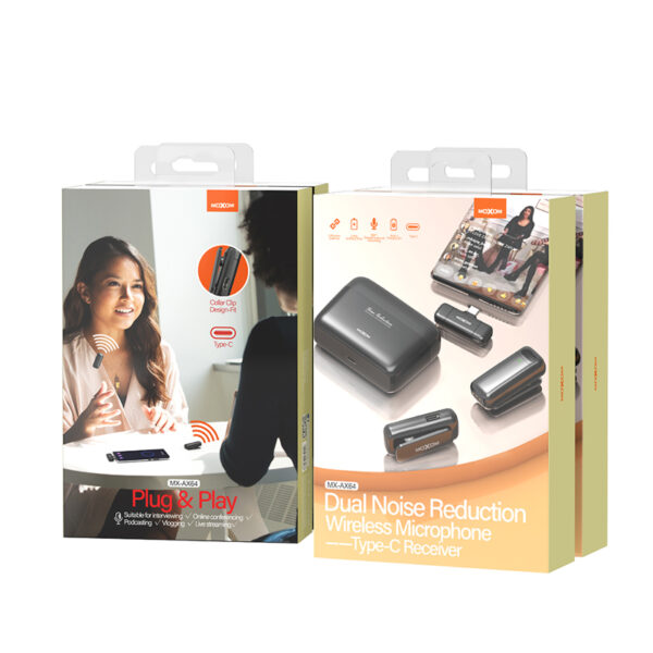 Bluetooth mikrofon Moxom Tip C sa dva mikrofona