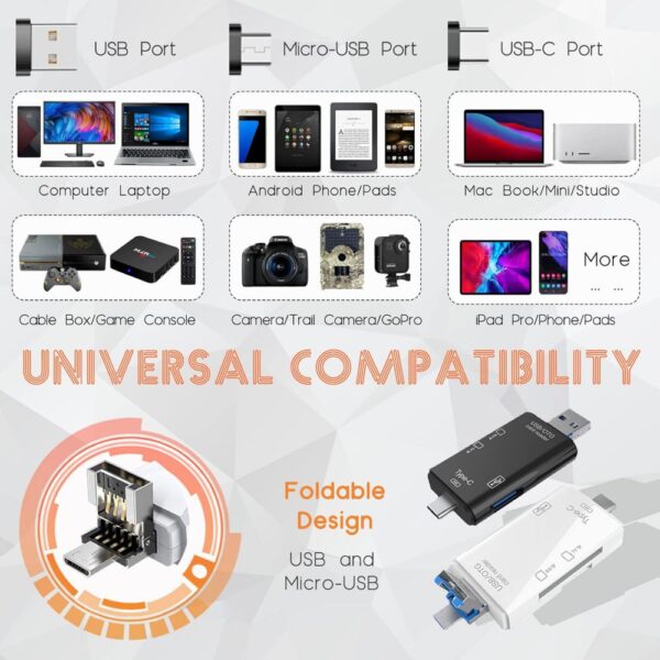Univerzalni čitač kartica sa USB i Type-C konektorom 6u1