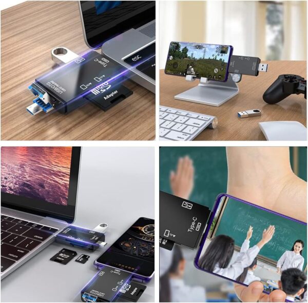 Univerzalni čitač kartica sa USB i Type-C konektorom 6u1