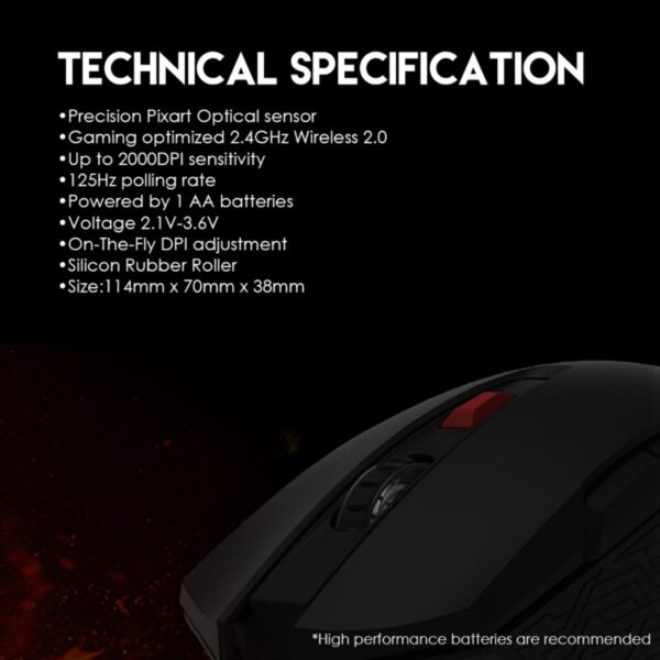 Miš Wireless Fantech WG10 Raigor II crni - Image 12