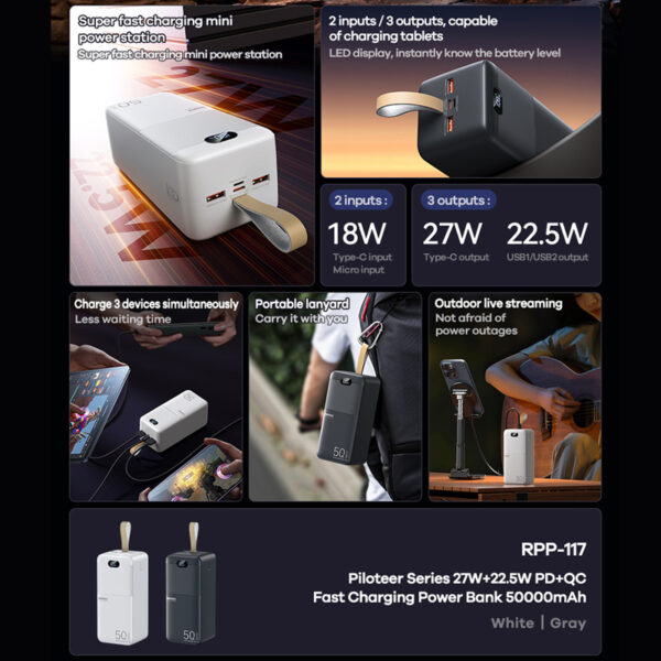 Power bank eksterni punjač 50000 mAh Remax