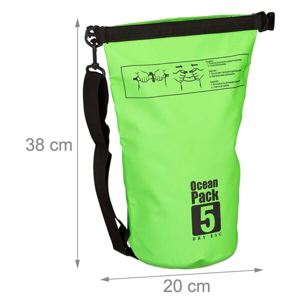 Vodootporna torba 5L zelena
