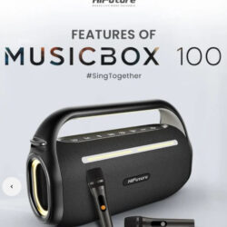 Zvučnici HiFuture MusicBox 100 70W bluetooth + 2 mikrofona, crni