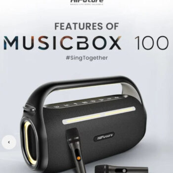 Zvučnici HiFuture MusicBox 100 70W bluetooth + 2 mikrofona, crni