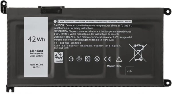 Baterija za Laptop Dell Inspiron 7586 5485 5491 5591 3 3584 3593 3793 5493 5585 Vostro 3491 5581 5490 5590 YRDD6 - Image 3